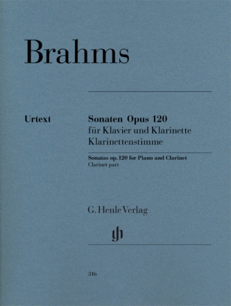 Sonaten op.120,1-2 fr Klarinette (Viola) und Klavier Klarinettenstimme