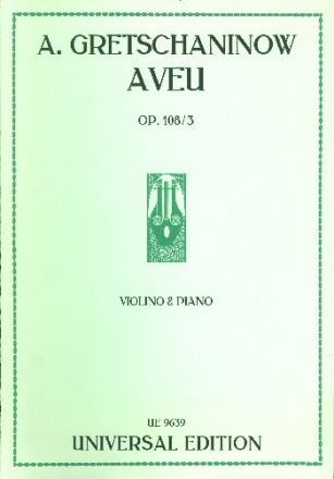 AVEU OP.108,3 FUER VIOLINE UND KLAVIER