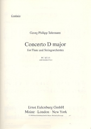 Concerto D major for flute and string orchestra Cembalo