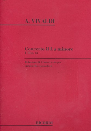 Concerto la minore F.III:18 for violoncello, archi e bc per violoncello e pianoforte