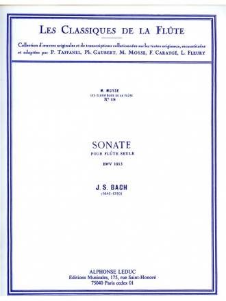 Sonate BWV1013 pour flte