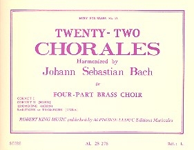 22 chorals for 4-part brass choir score