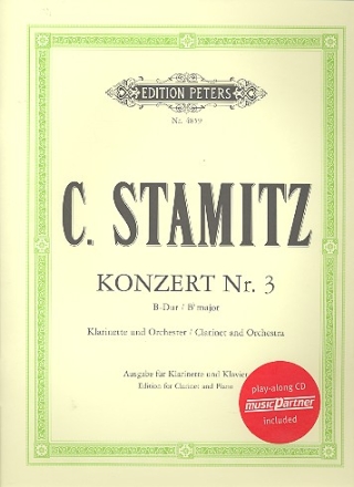 Konzert B-Dur Nr.3 fr Klarinette und Orchester (+CD) fr Klarinette und Klavier