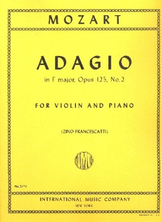 Adagio E major op.125/2 for violin and piano