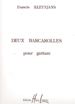 2 barcarolles pour guitare