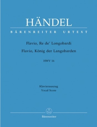 Flavio Re de Longobardi HWV16 Klavierauszug (dt/it) OPER IN 3 AKTEN