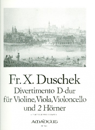 Divertimento D-Dur fr Violine, Viola, Violoncello und 2 Hrner Partitur und Stimmen