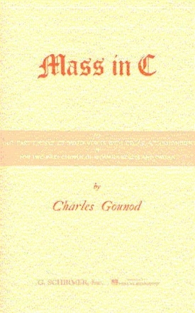 Mass c major for mixed chorus and organ score (la)