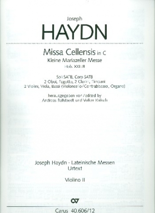 Missa cellensis C-Dur Hob.XXII:8 fr Soli, gem Chor und Orchester Violine 2