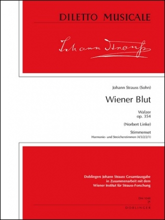 Wiener Blut op.354 Walzer fr Orchester Stimmensatz (Harmonie+ 4-3-2-2-1)