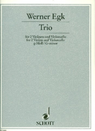 Trio g-Moll fr 2 Violinen und Violoncello Partitur und Stimmen