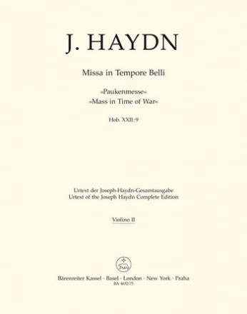 MISSA IN TEMPORE BELLI HOB.XXII:9 FUER SOLI, CHOR UND ORCHESTER VIOLINE 2