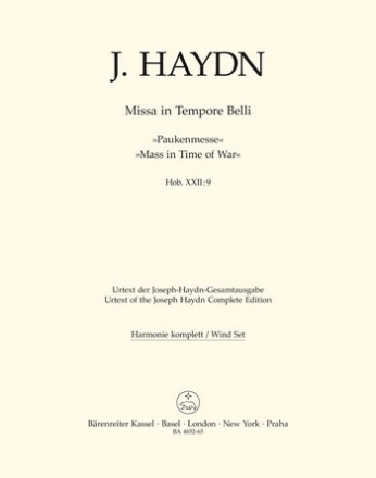 MISSA IN TEMPORE BELLI HOB.XXII:9 FUER SOLI, CHOR UND ORCHESTER HARMONIE