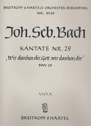 Wir danken dir Gott Kantate Nr.29 BWV29 Viola