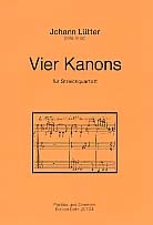 4 KANONS FUER STREICHQUARTETT PARTITUR UND STIMMEN