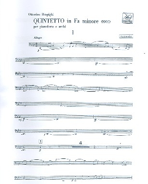 Quintett f-Moll fr Klavier und Streicher Streicherstimmen