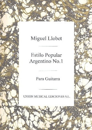 Estilo popular Argentino no.1 para guitarra