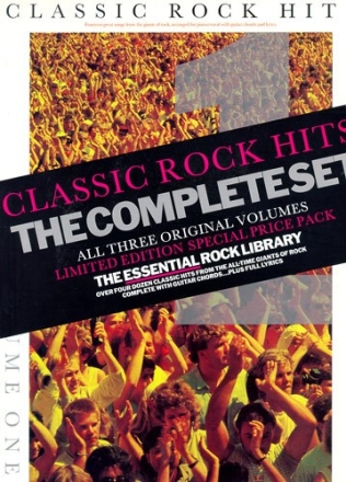 CLASSIC ROCK HITS: THE COMPLETE SET ALL THREE ORIGINAL VOLUMES SONGBOOK FOR VOICE/GUITAR/TABLATURE