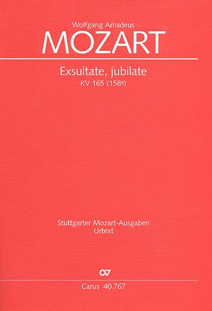 Exsultate jubilate KV165 (KV158a) fr Sopran und Orchester Partitur