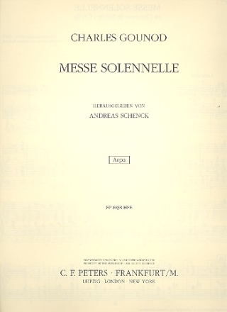 Messe solennelle G-Dur (Ccilien-Messe) fr Soli, gem Chor und Orchester Harfenstimme