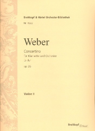 Concertino Es-Dur op.26 fr Klarinette und Orchester Violine 2