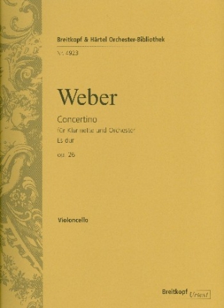 Concertino Es-Dur op.26 fr Klarinette und Orchester Violoncello