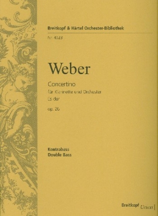 Concertino Es-Dur op.26 fr Klarinette und Orchester Kontrabass