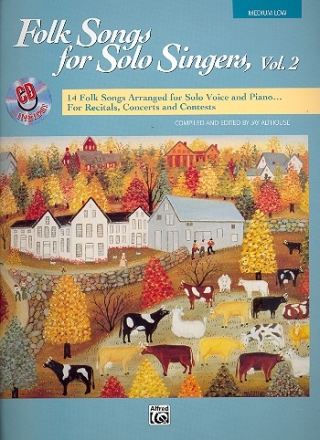 Folk Songs for solo singers vol.2 (+CD) for medium low voice and piano