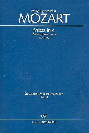 Missa c-Moll KV139 fr Soli (SATB), Chor und Orchester Klavierauszug