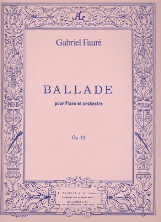 Ballade op.19 pour piano et orchestre pour 2 pianos 2 parties