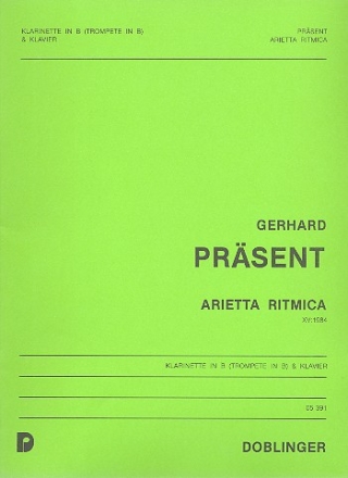 Arietta ritmica op.15 (1984) fr Klarinette (Trompete in B) und Klavier