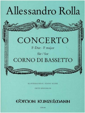 Concerto F-Dur fr Bassetthorn und Orchester fr Bassethorn und Klavier