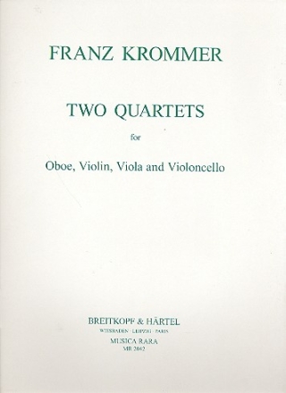 2 Quartets for Oboe, violin, viola and cello parts