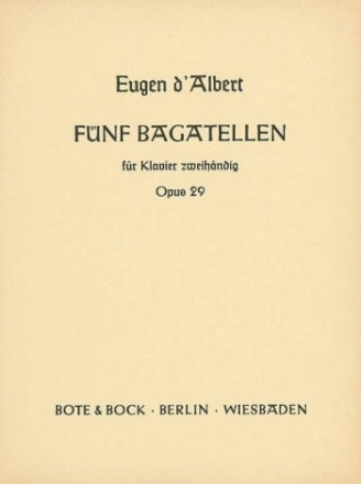 5 Bagatellen op.29 fr Klavier