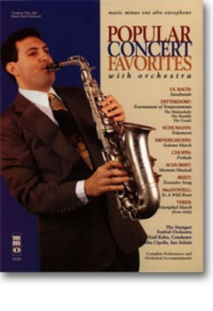 MUSIC MINUS ONE ALTO SAXOPHONE POPULAR CONCERT FAVORITES WITH ORCHESTRA BOOK+CD