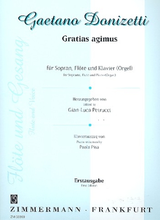 Gratias agimus fr Sopran, Flte und Klavier (Orgel)