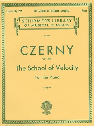 The School of Velocity op.299 for piano