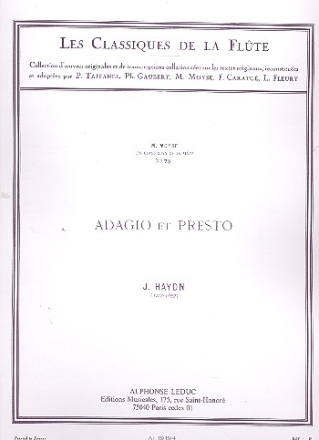 ADAGIO ET PRESTO POUR FLUTE ET PIANO MOYSE, M., ED. TAFFANEL, P., ED.