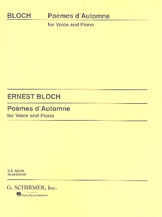 Pomes d'automne for voice and piano