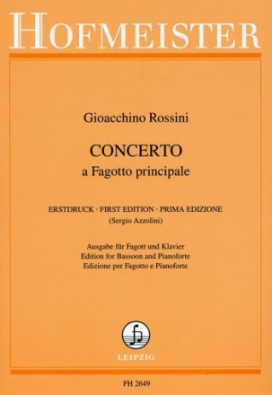 Concerto a fagotto principale fr Fagott und Klavier