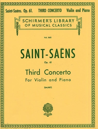 Concerto no.3 op.61 for violin and orchestra for violin and piano