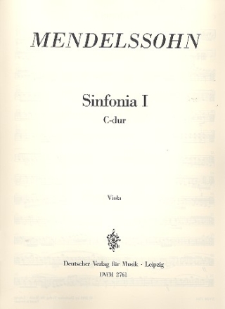 Sinfonia C-Dur Nr.1 fr Streichorchester Viola