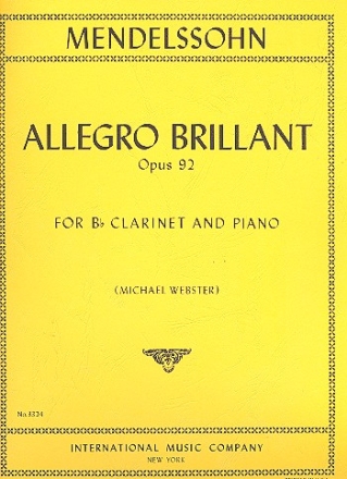 Allegro brillant op.92 clarinet and piano