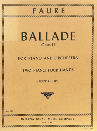 Ballade op.19 for piano and orchestra for 2 pianos 4 hands, 2 parts