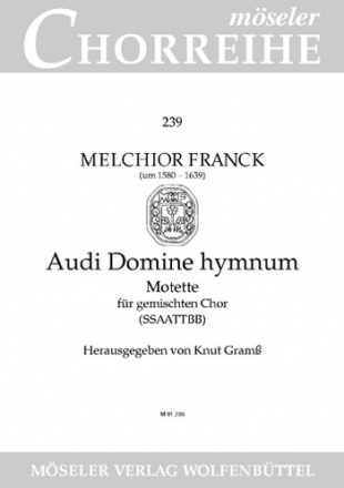 Audi domine hymnum - Motette fr gem Chor (SSATTBB) a cappella Singpartitur