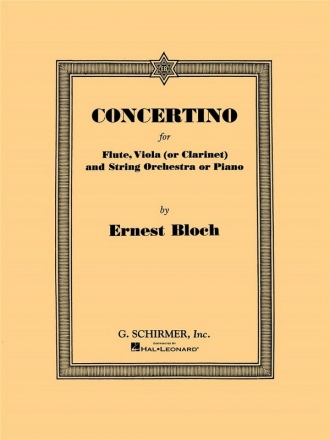 Concertino for flute, viola (clar) and string orchestra for flute, viola and piano parts