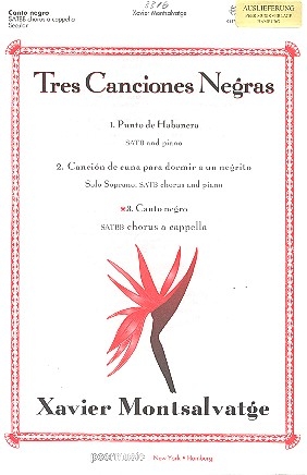 Canto negro for mixed chorus (SATBB) a cappella score