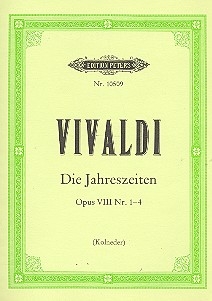 DIE JAHRESZEITEN OP.8,1-4 FUER VIOLINE, STREICHER UND BC Studienpartitur