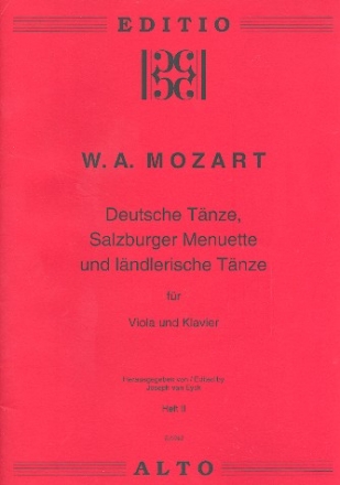 Deutsche Tnze, Salzburger Menuette und lndlerische Tnze Bd.2 fr Viola und Klavier