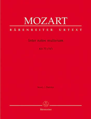 INTER NATOS MULIERUM KV72 FUER GEM CHOR UND ORCH.,  PARTITUR FEDERHOFER, HELLMUTH, ED